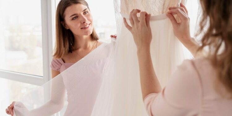 women making preparations for a wedding
